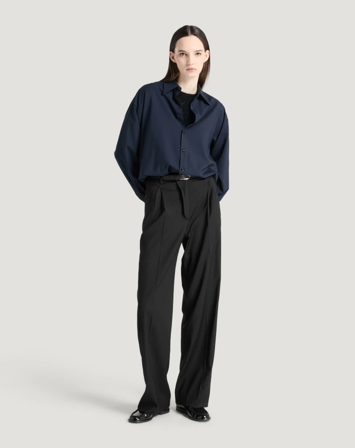 Pantaloni Torino Pantaloni Vivian in twill di lana fluida Sconto di tempo limitato