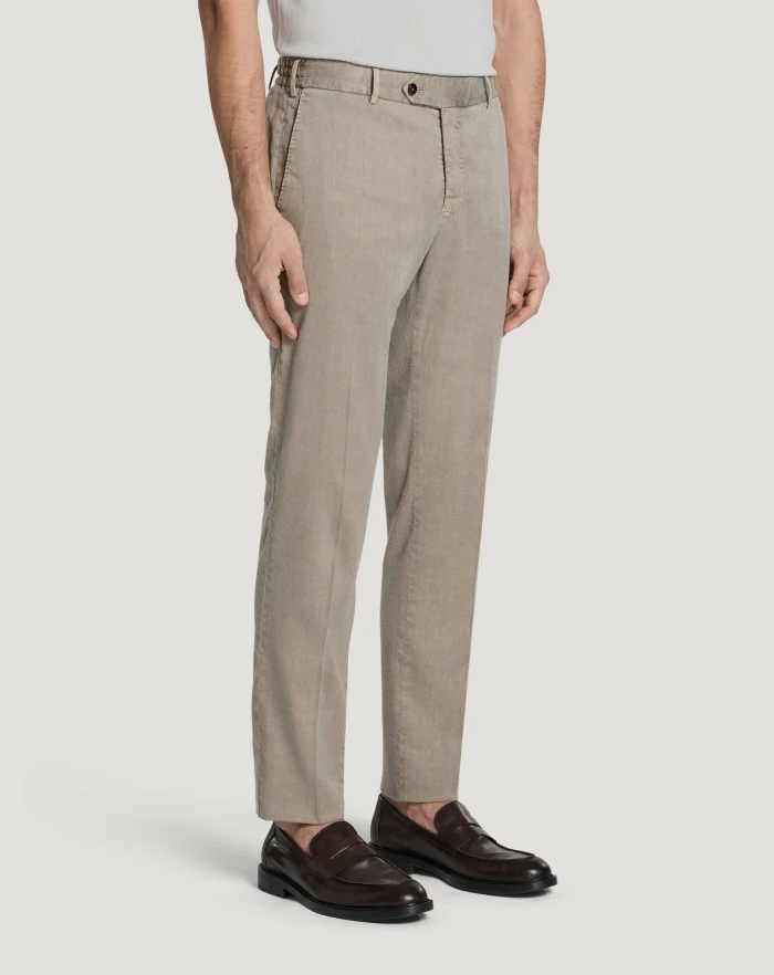 Pantaloni Torino Pantaloni Slim in lino stretch délavé 2025