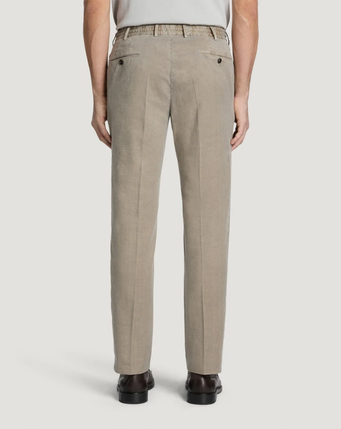 Pantaloni Torino Pantaloni Slim in lino stretch délavé 2025