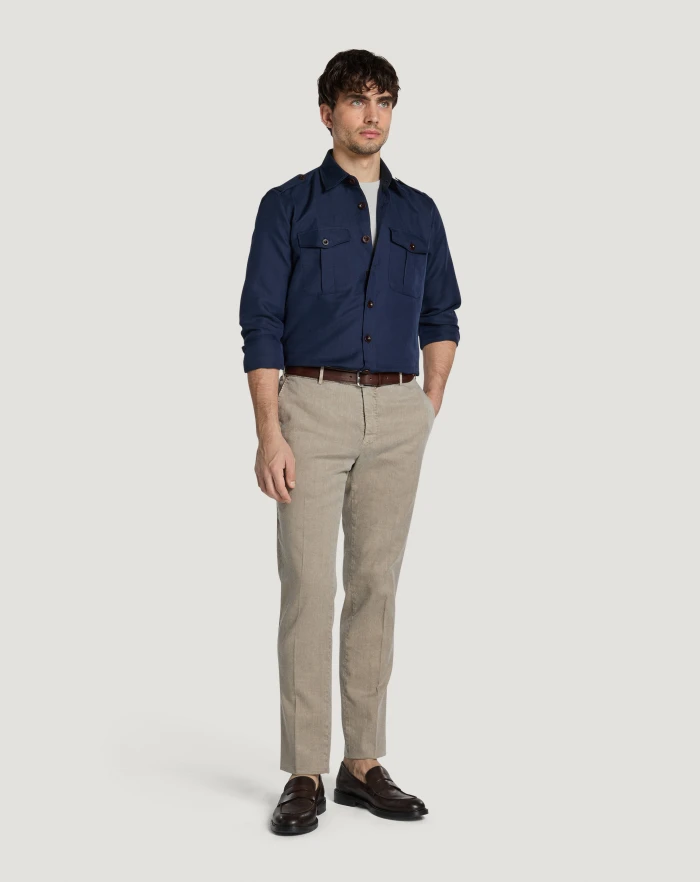 Pantaloni Torino Pantaloni Slim in lino stretch délavé 2025
