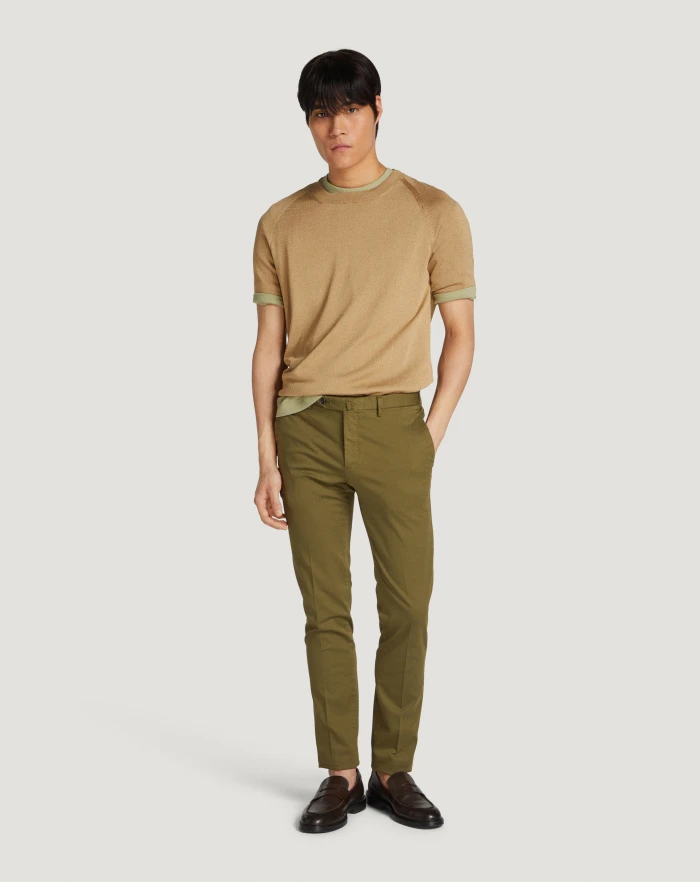 Pantaloni Torino Pantaloni Superslim in tricotina stretch Qualità