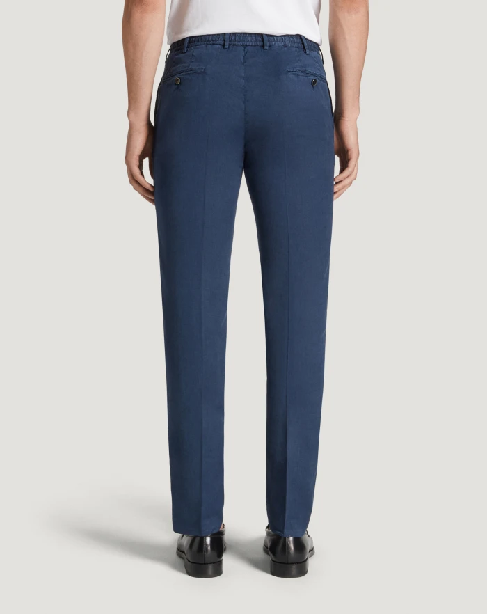 Pantaloni Torino Pantaloni Slim in lino stretch délavé Vendita
