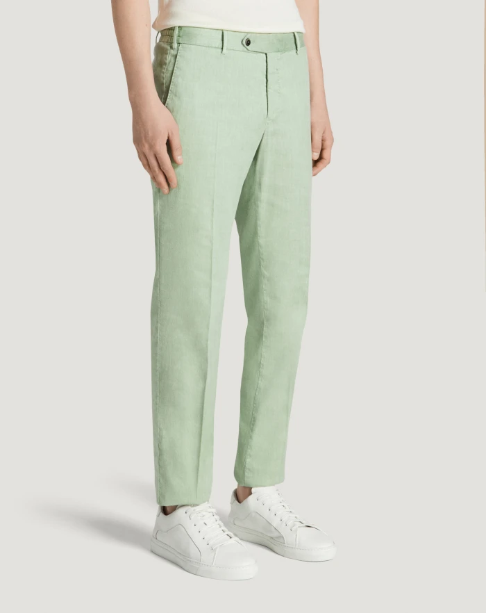 Pantaloni Torino Pantaloni Slim in lino stretch délavé Negozi Online