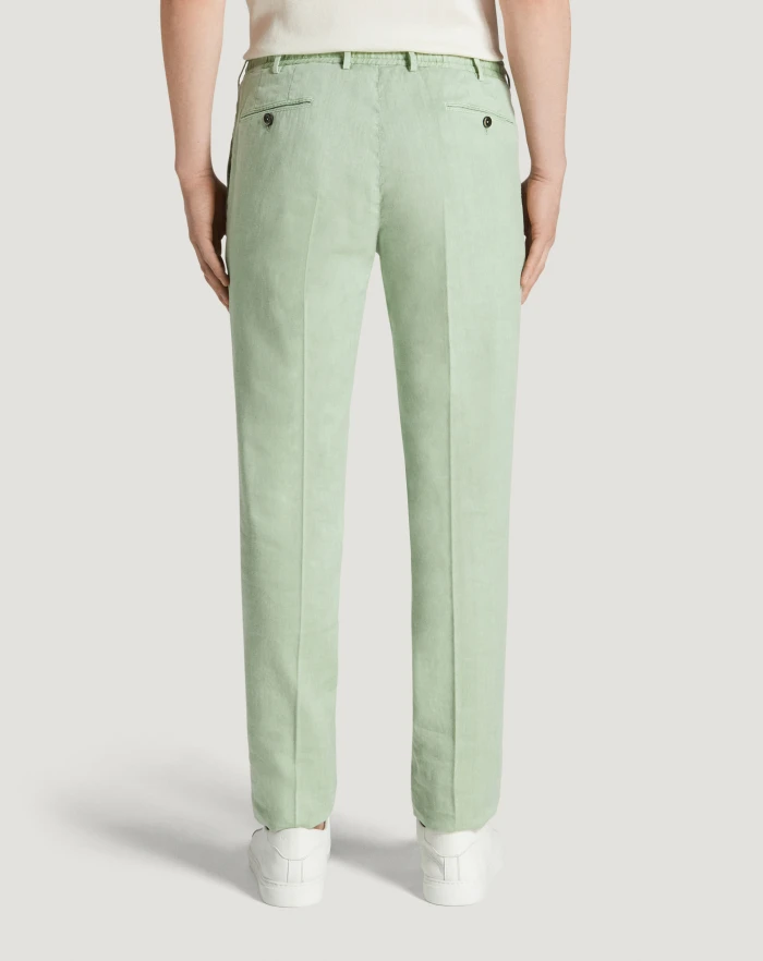 Pantaloni Torino Pantaloni Slim in lino stretch délavé Negozi Online