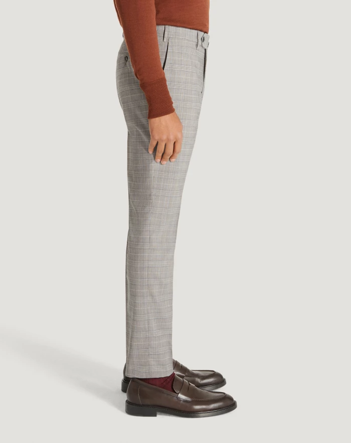 Pantaloni Torino Pantaloni Superslim in tecno lana a quadri Promozione Limitata