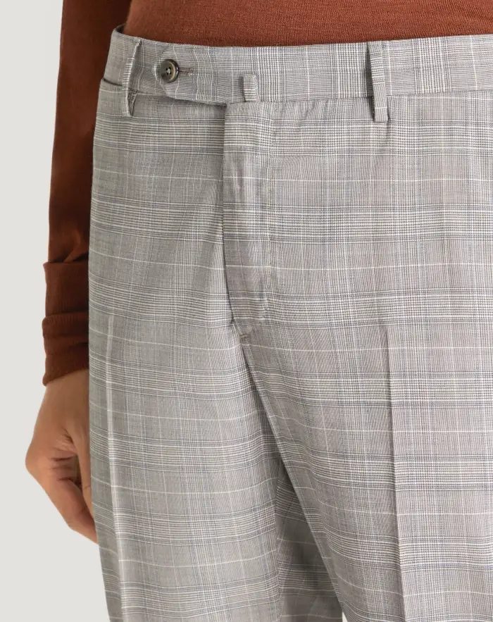 Pantaloni Torino Pantaloni Superslim in tecno lana a quadri Promozione Limitata
