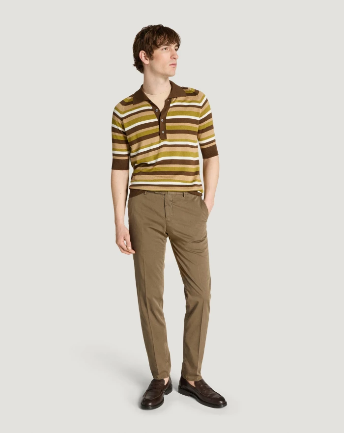 Pantaloni Torino Pantaloni Slim in silkochino Fino Al -60%