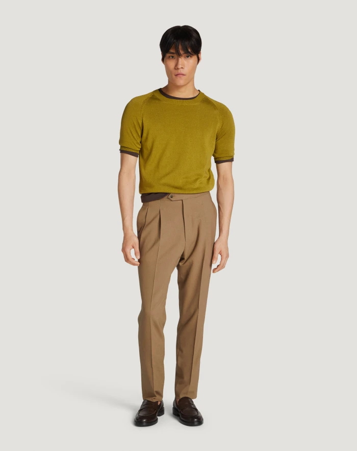 Pantaloni Torino Pantaloni Gentleman in lana tropical Economico