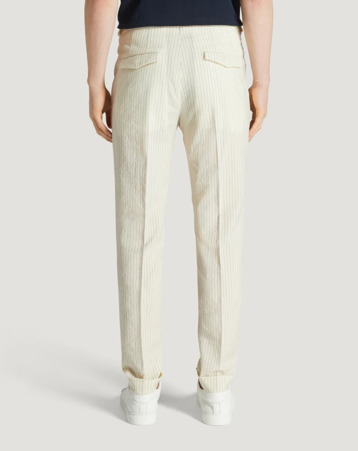 Pantaloni Torino Pantaloni Master in lana seersucker Vendita Economica