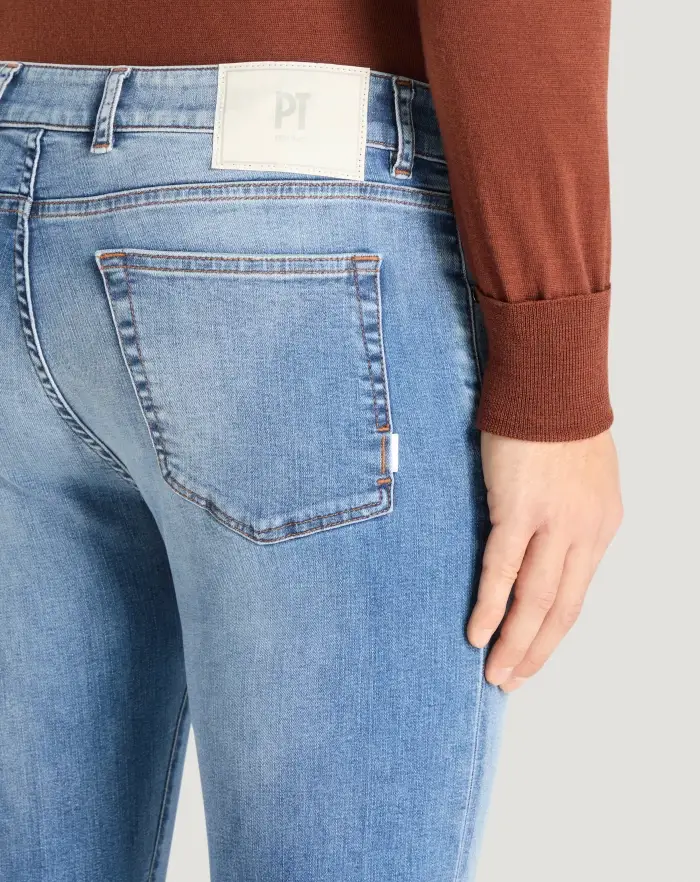 Pantaloni Torino Jeans Swing in denim stretch indigo Promozione