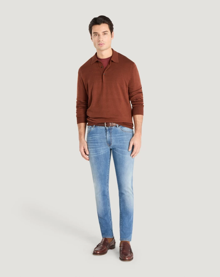 Pantaloni Torino Jeans Swing in denim stretch indigo Promozione