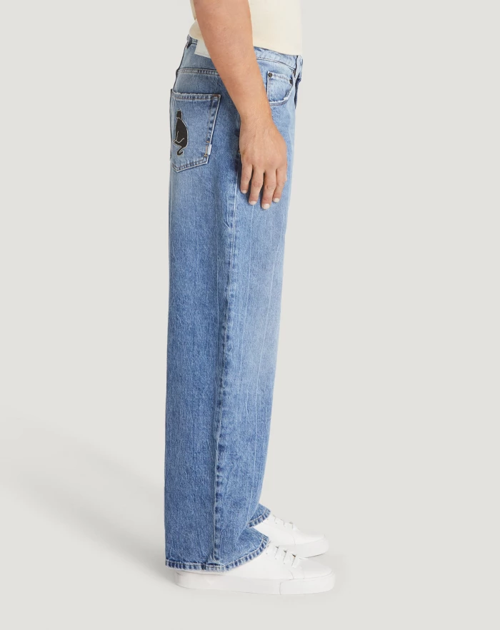 Pantaloni Torino Jeans Skater in denim vintage Spedizione Gratuita