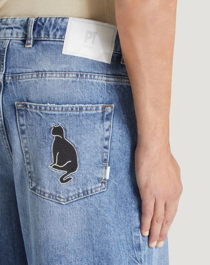 Pantaloni Torino Jeans Skater in denim vintage Spedizione Gratuita