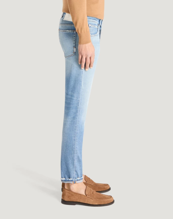 Pantaloni Torino Jeans Reggae in denim stretch indigo Shopping Online