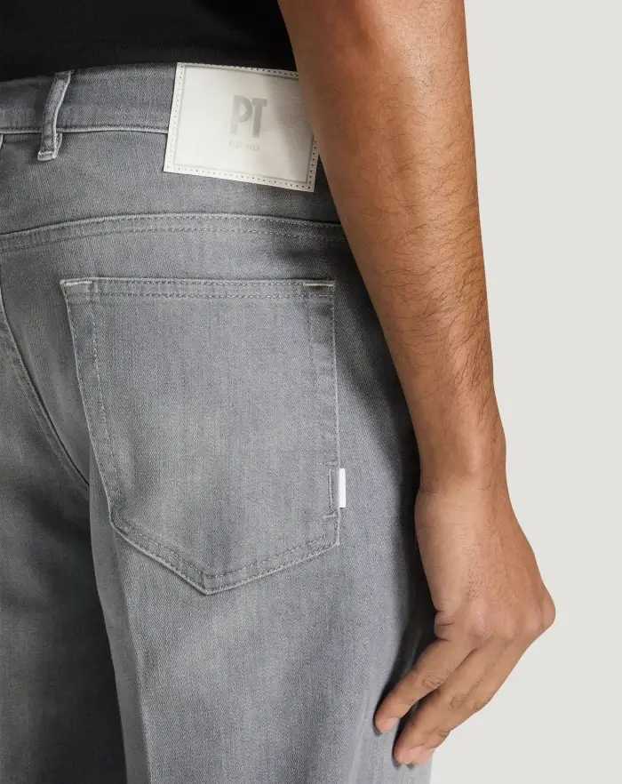 Pantaloni Torino Jeans Reggae in light grey denim Prezzo Ridotto