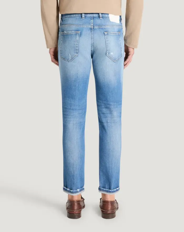 Pantaloni Torino Jeans Reggae in denim stretch indigo Novità