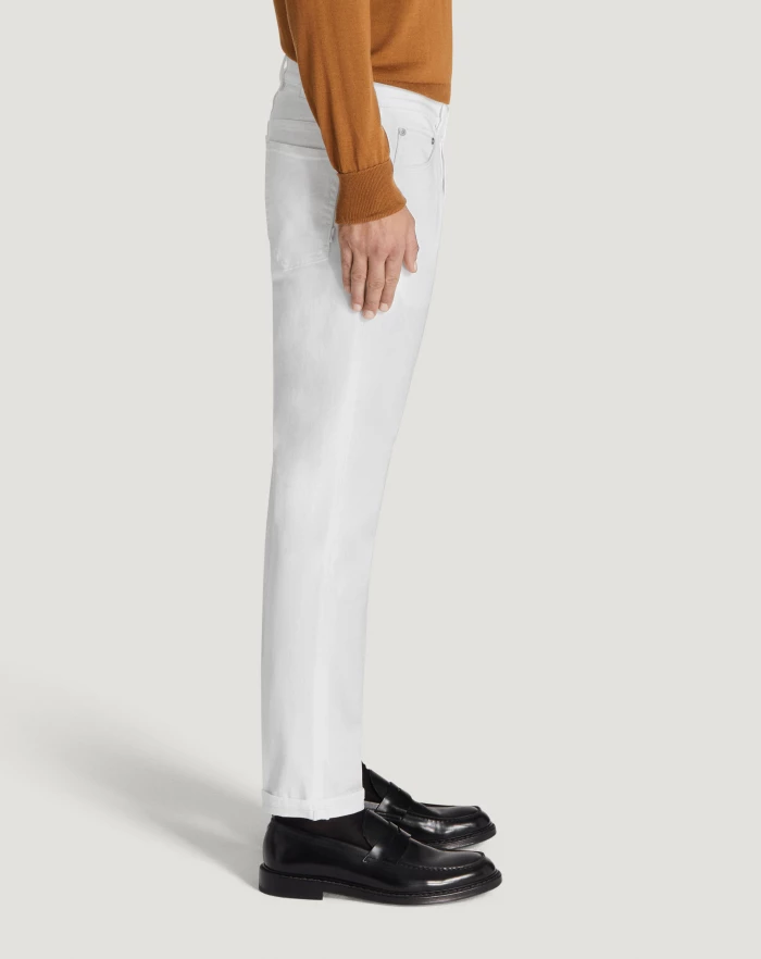 Pantaloni Torino Jeans Reggae in denim superwhite Sconto