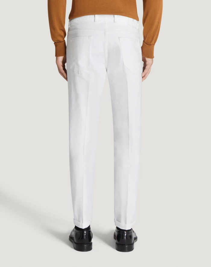 Pantaloni Torino Jeans Reggae in denim superwhite Sconto