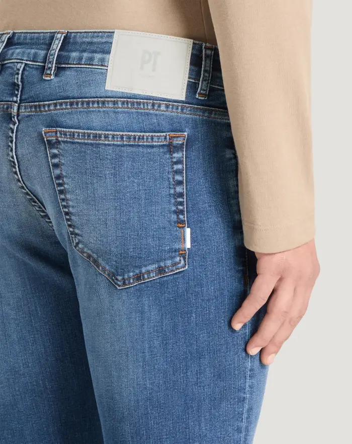Pantaloni Torino Jeans Soul in denim stretch indigo Offerta