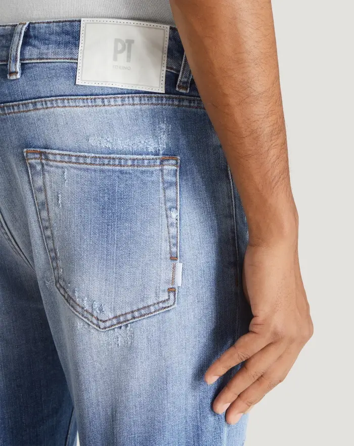 Pantaloni Torino Jeans Rock in denim organico stretch Online