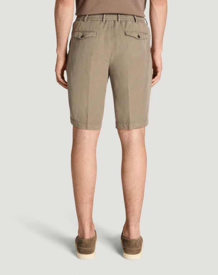 Pantaloni Torino Bermuda in cotone e lino batavia Negozio