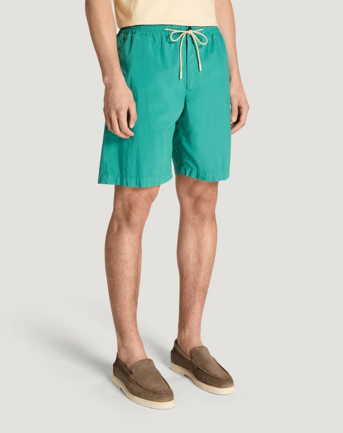 Pantaloni Torino Bermuda in popeline di cotone stretch 2025
