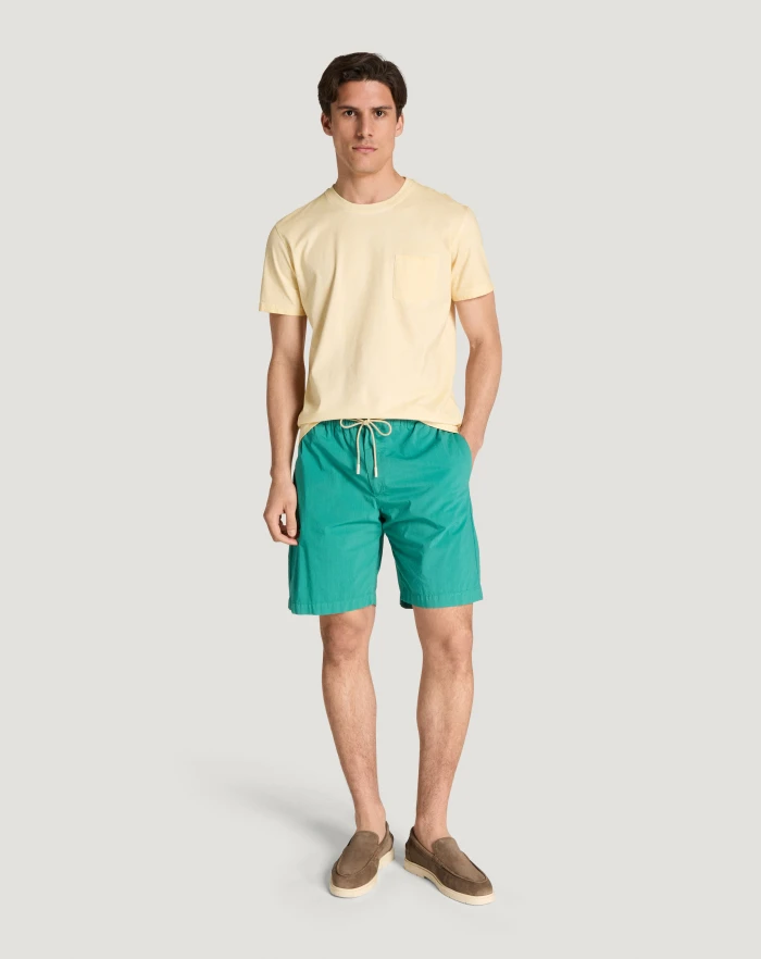 Pantaloni Torino Bermuda in popeline di cotone stretch 2025