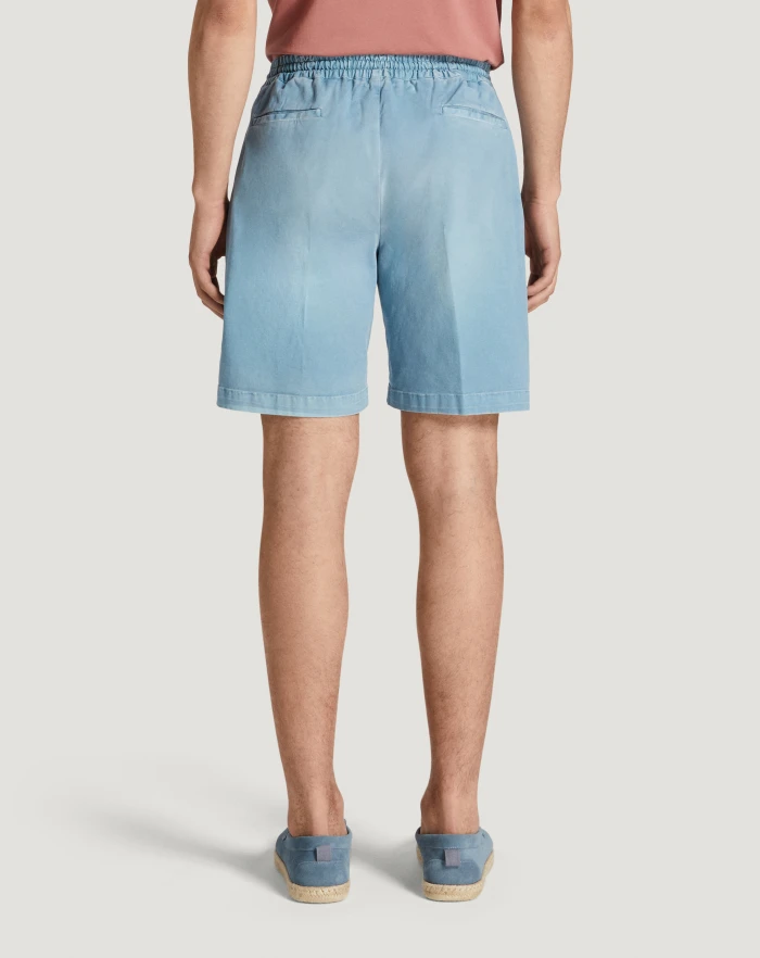 Pantaloni Torino Bermuda in gabardina di cotone Italia