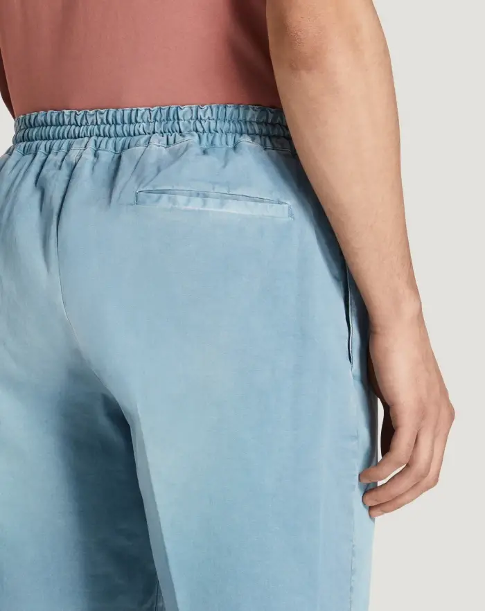 Pantaloni Torino Bermuda in gabardina di cotone Italia