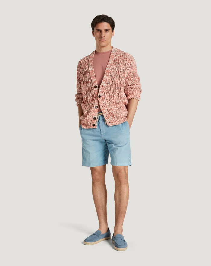 Pantaloni Torino Bermuda in gabardina di cotone Italia