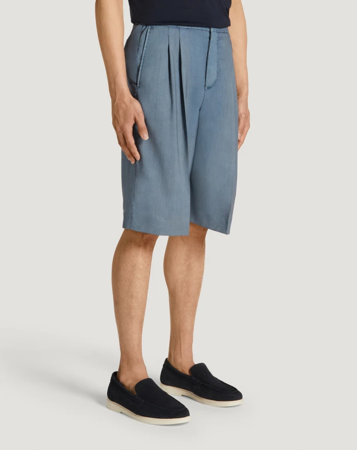 Pantaloni Torino Bermuda in lana comfort Vendita