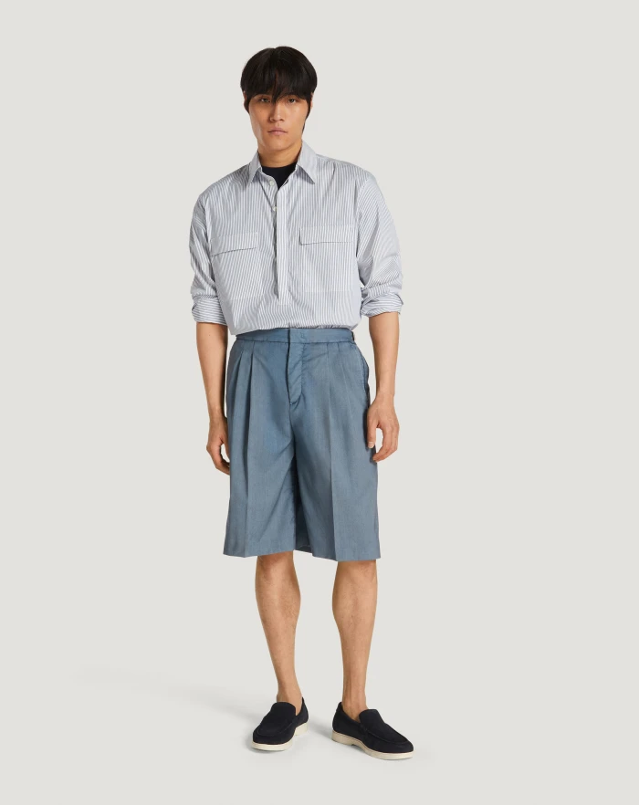 Pantaloni Torino Bermuda in lana comfort Vendita