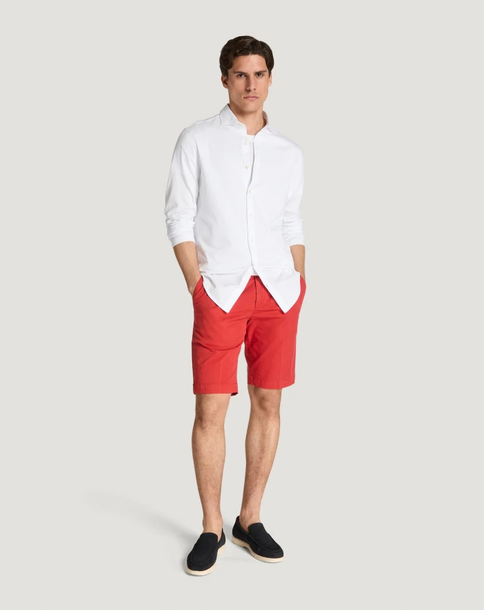 Pantaloni Torino Bermuda in gabardina di cotone Spedizione Gratuita