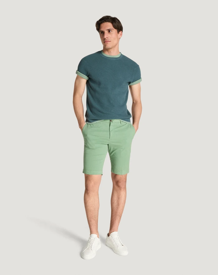 Pantaloni Torino Bermuda in gabardina stretch Pezzi Unici