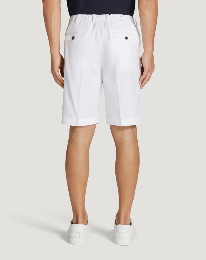 Pantaloni Torino Bermuda in lino stretch délavé Negozi Online