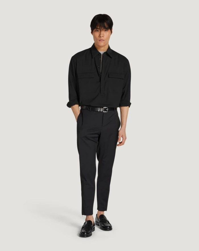 Pantaloni Torino Camicia in lana Saldi Di Fabbrica
