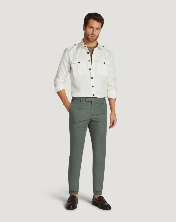 Pantaloni Torino Camicia in twill In Saldo