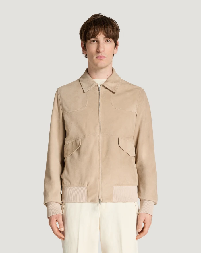 Pantaloni Torino Bomber in suede