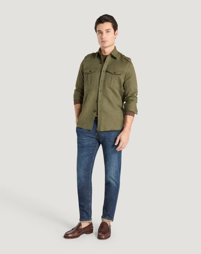 Pantaloni Torino Camicia in twill Negozi Online