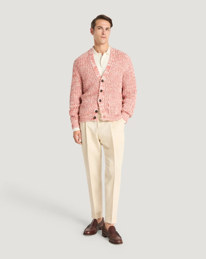 Pantaloni Torino Cardigan in cotone bio Italy