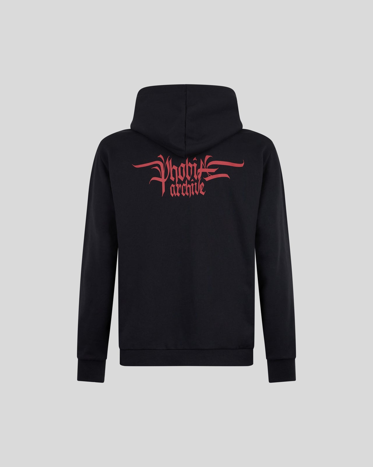 Phobia Archive FELPA NERA CON GRAFICA TRIPLE SKULL ROSSA I Più Venduti