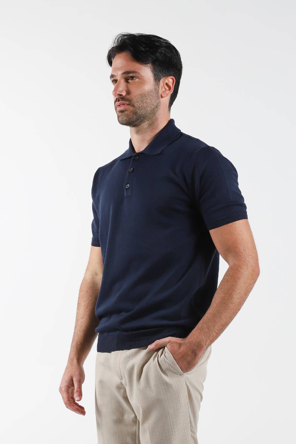 Primo Emporio Polo in filo 3 Bottoni mezza manica Saldi Di Fabbrica