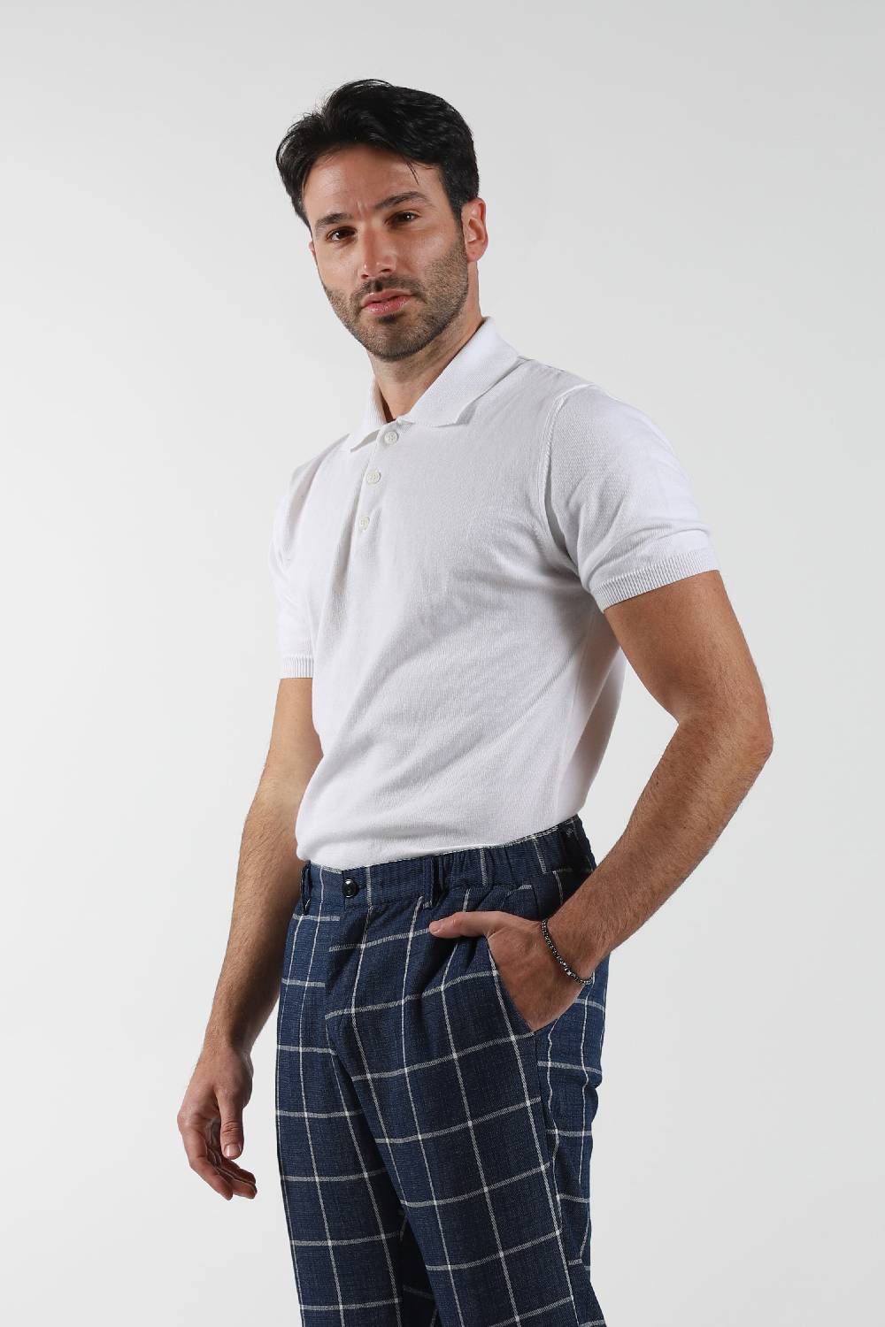 Primo Emporio Polo in filo 3 Bottoni mezza manica Vendite Flash