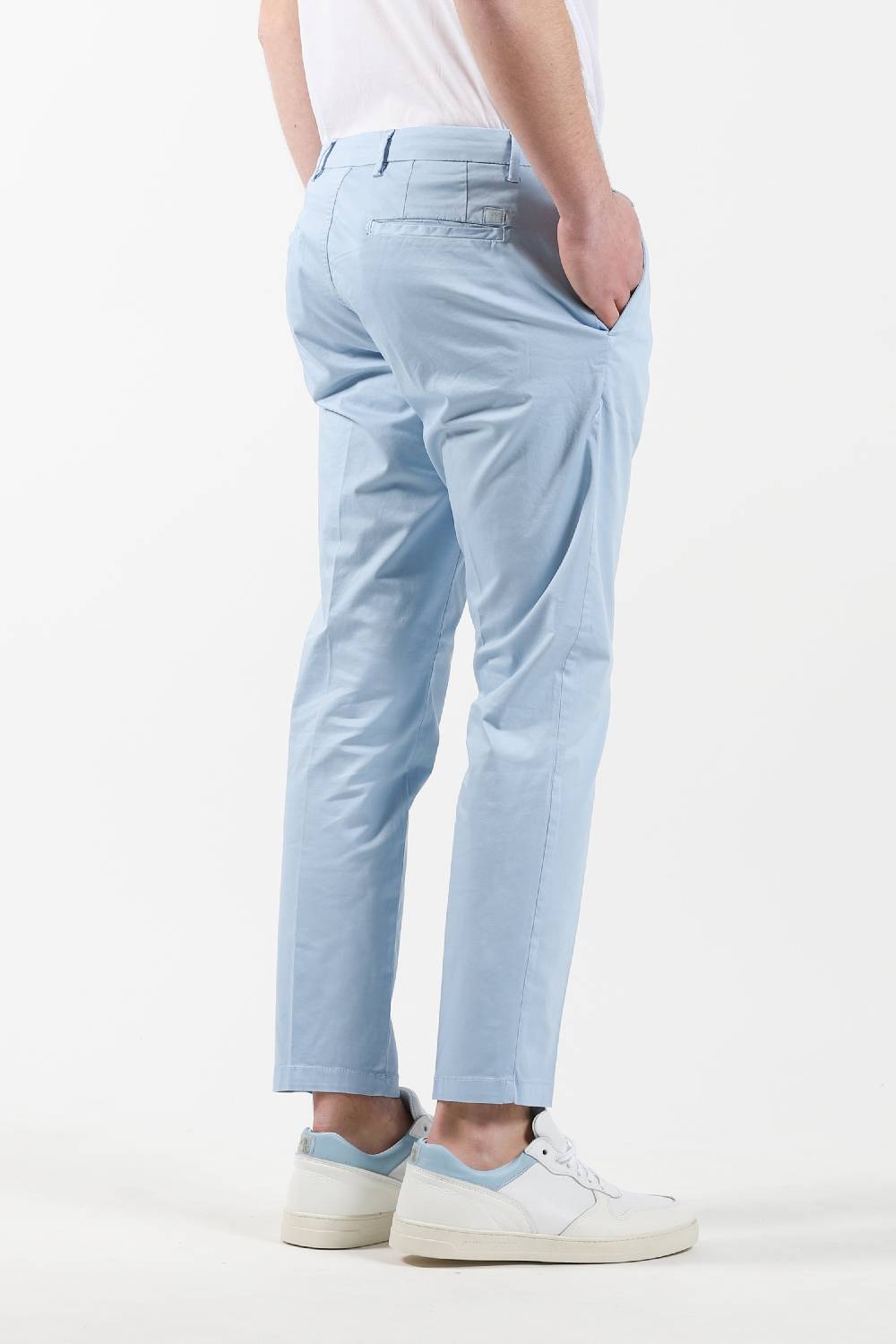 Primo Emporio Pantalone chinos tasca America - Celeste Soddisfazione Garantita