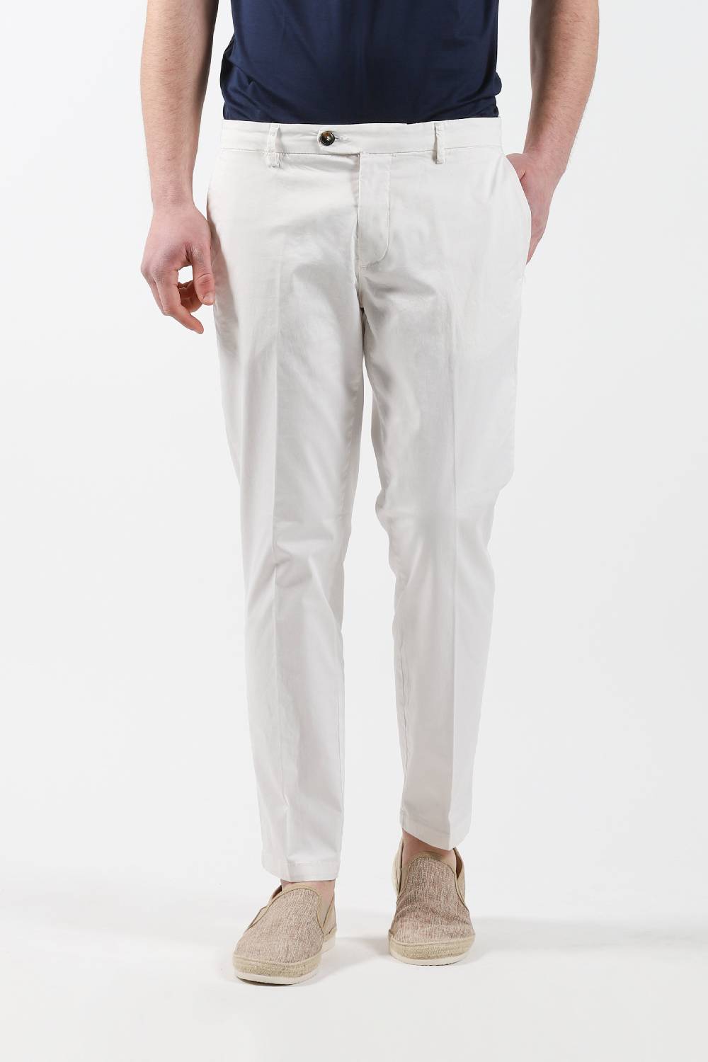 Primo Emporio Pantalone chinos tasca America - Panna Qualità Garantita