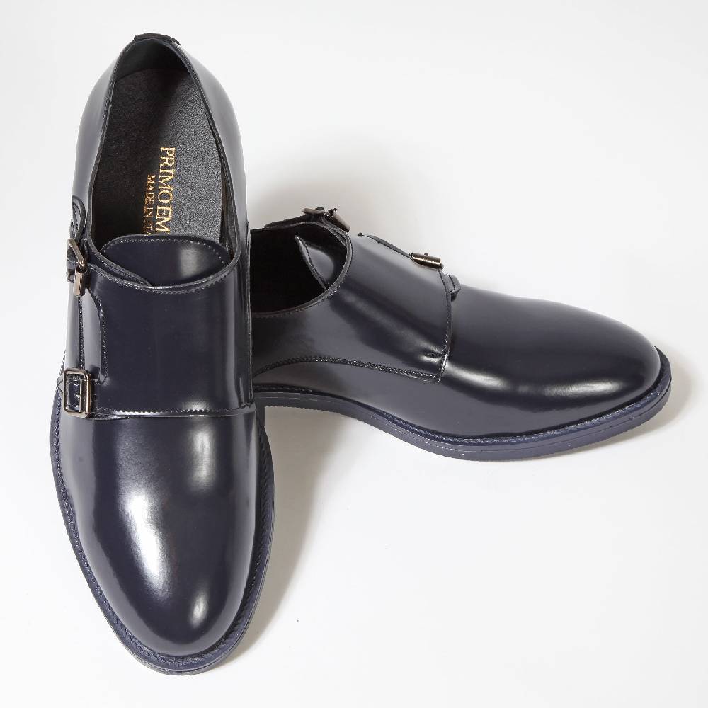 Primo Emporio Scarpa Doppia Fibbia Abrasivata in pelle Outlet