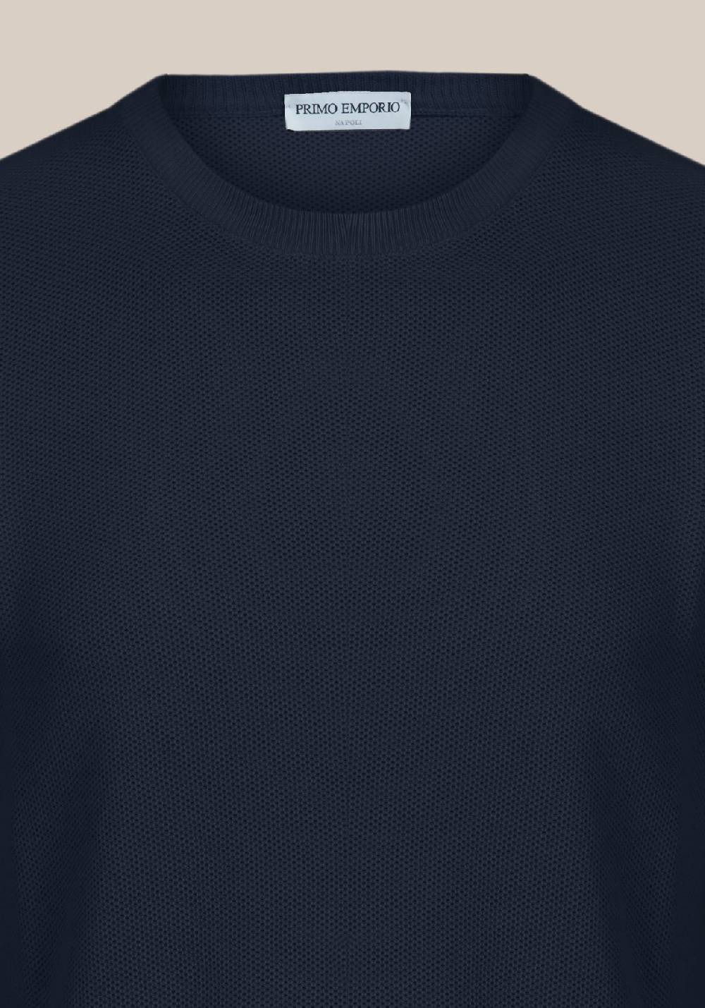 Primo Emporio Maglia giro collo tessitura punto riso Italia