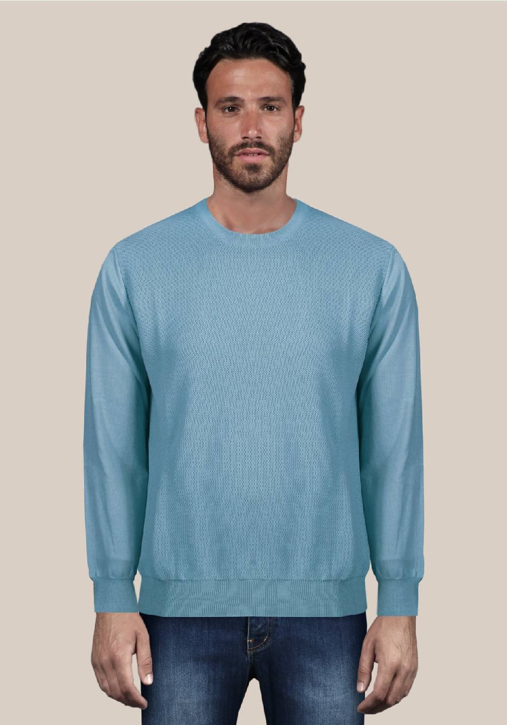 Primo Emporio Maglia giro collo tessitura punto riso 2025