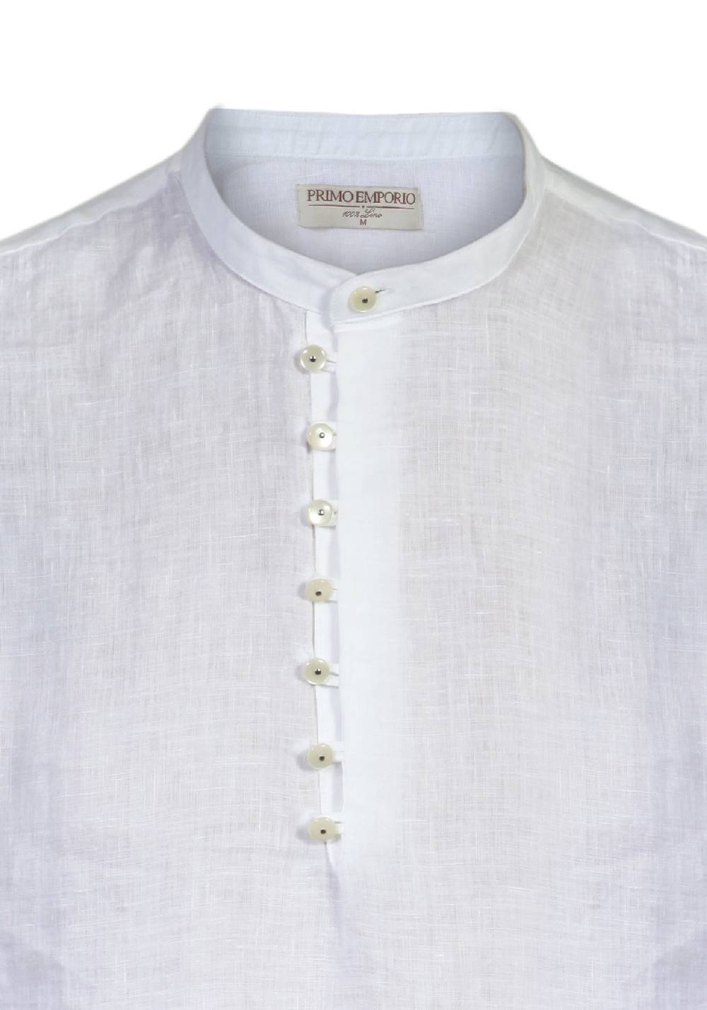 Primo Emporio Camicia di Lino manica lunga con bottoni in madreperla Vendita