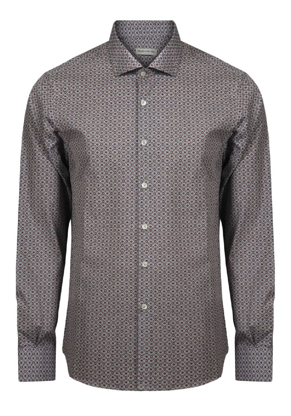 Primo Emporio Camicia in Cotone Micro-Fantasia Acquista Ora